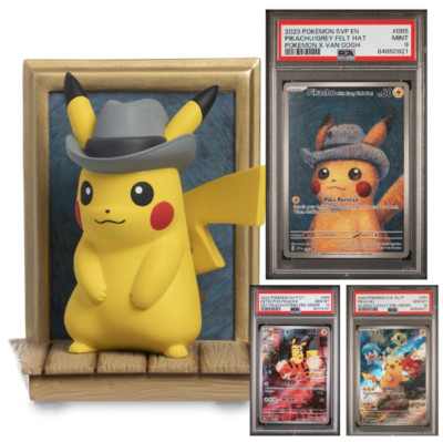 Pokémon Center × Van Gogh Museum Pikachu Self-Portrait with Grey Felt Hat Bundle