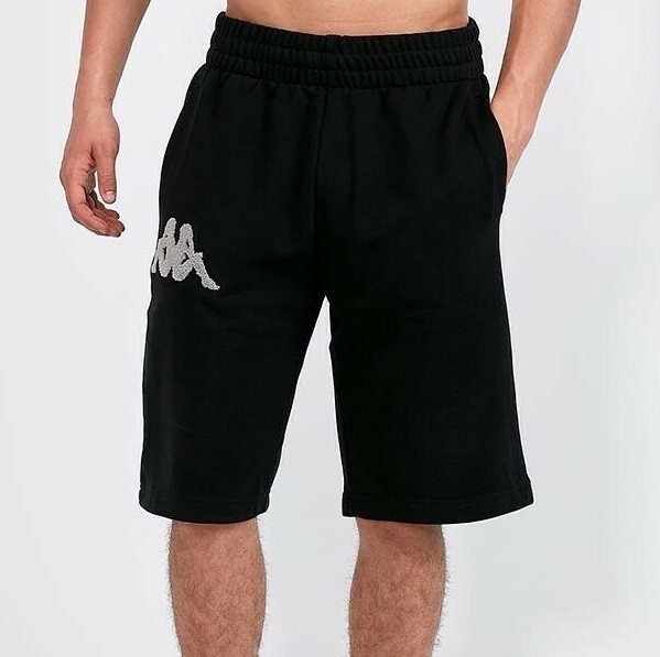 Kappa Bermuda Shorts Basket Black с большим логотипом 304ID00