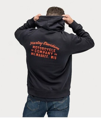 HARLEY-DAVIDSON HARLEY-DAVIDSON OIL CAN BAR & SHIELD DISTRESSED PULLOVER HERREN