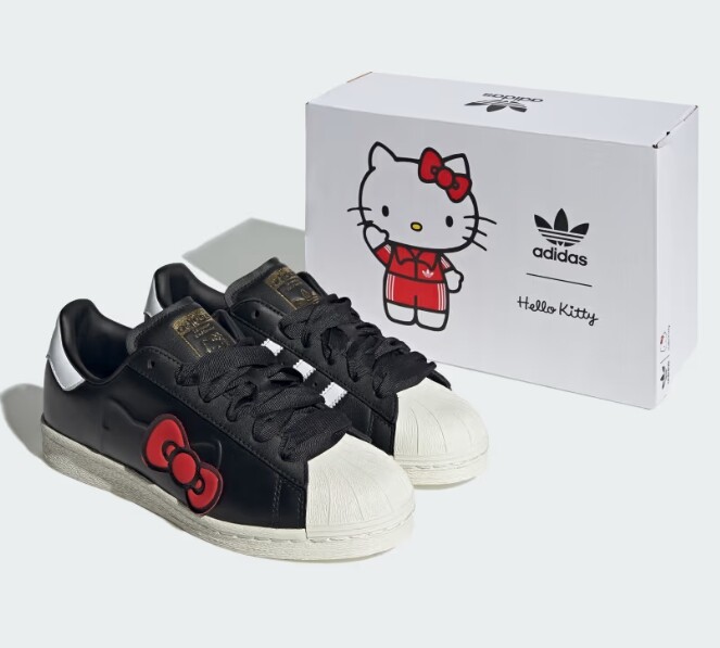 Женские кроссовки Adidas X Hello Kitty Superstar 82, черные - IF4399, Срочная доставка