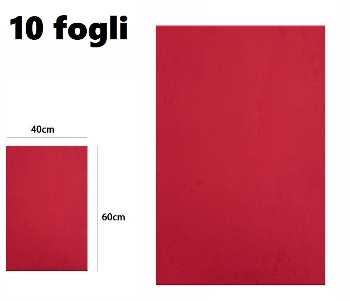 10 Fogli Gomma Liscia Eva 40x60cm Fogli Colore Rosso Scuola Decoupage dfh