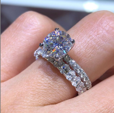Good quality cubic deals zirconia wedding sets
