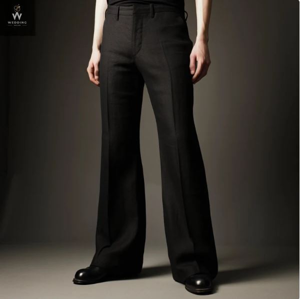 パンツ vintage black flare slacks 4size 】ヴィンテージライクストレッチブラックフレアデニム
