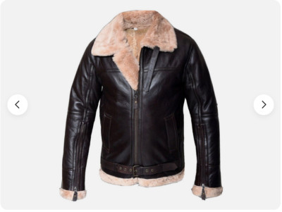 Men's RAF Aviator Pilot B3 Flying Bomber Shearling Fur Irvin Real Leather Jacket