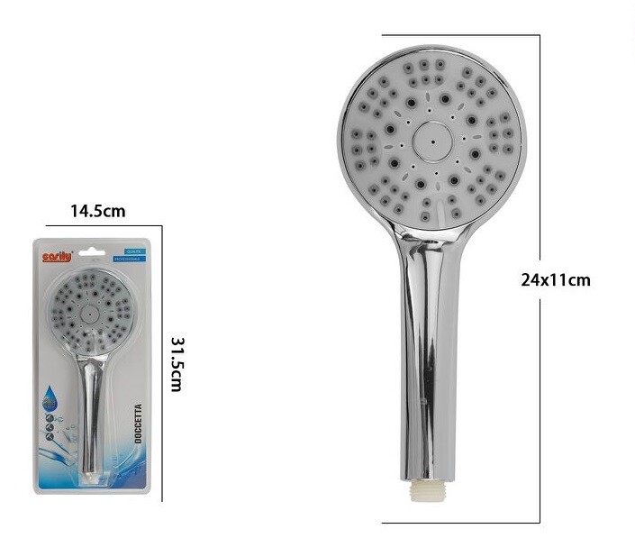 Bagno Doccetta Doccino Soffione Doccia Cornetta Rotondo Moderno 69315 dfh