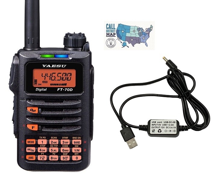 Yaesu FT70DR Dual Band Digital HT Radio w/ Yaesu Compatible USB