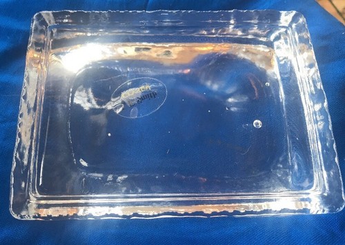 L. E. Smith Crystal Clear Glass Soap Dish Holder Rectangular 4.75