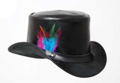 El Dorado Steampunk Top Hat with Band | Handmade with Leather by Craftsmen | New