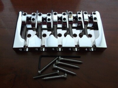 NEW - Hipshot 5-String A Aluminum Fender Mount Bass Bridge - CHROME