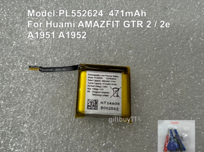 Original 471mAh PL552624 Battery for Huami AMAZFIT GTR 2 2e