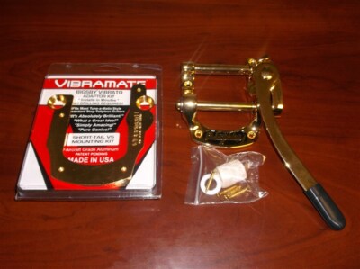 NEW - Genuine Bigsby B5 Vibrato & V5 Vibramate SHORT Mount Kit For SG - GOLD