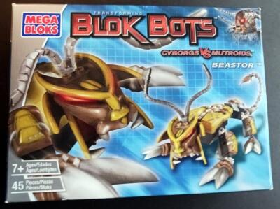 Mega Bloks Transforming Blok Bots Cyborgs vs Mutroids Beastor #9387 MIB FS 2003