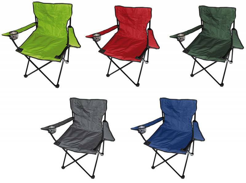 Faltstuhl Anglerstuhl Campingstuhl Getränkehalter Freizeit Zelt  incl. Tasche