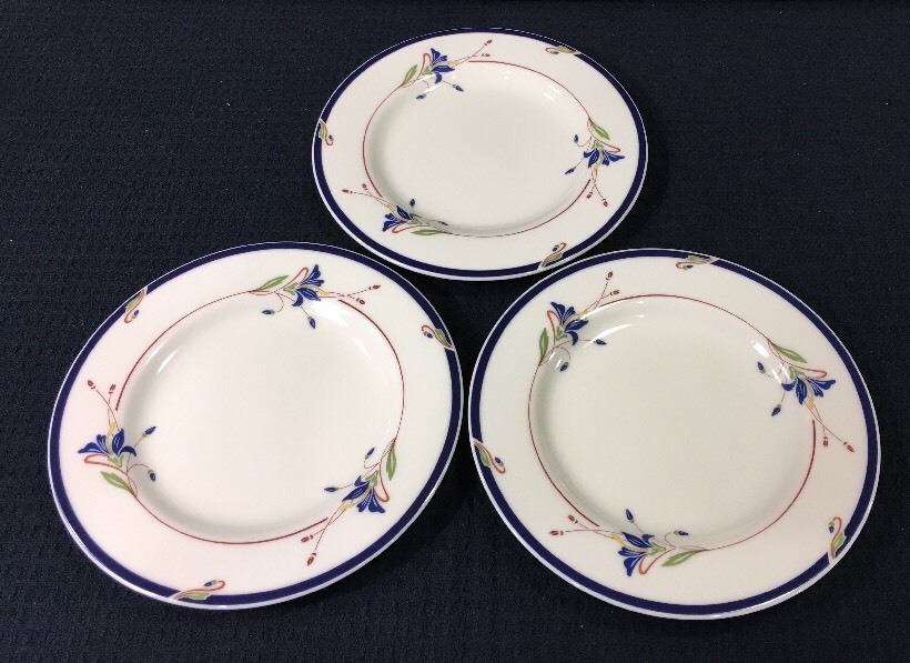 Gorham Town & Country Melon Bud Set Of 3 Bread And Butter Plates 6 3/8”
