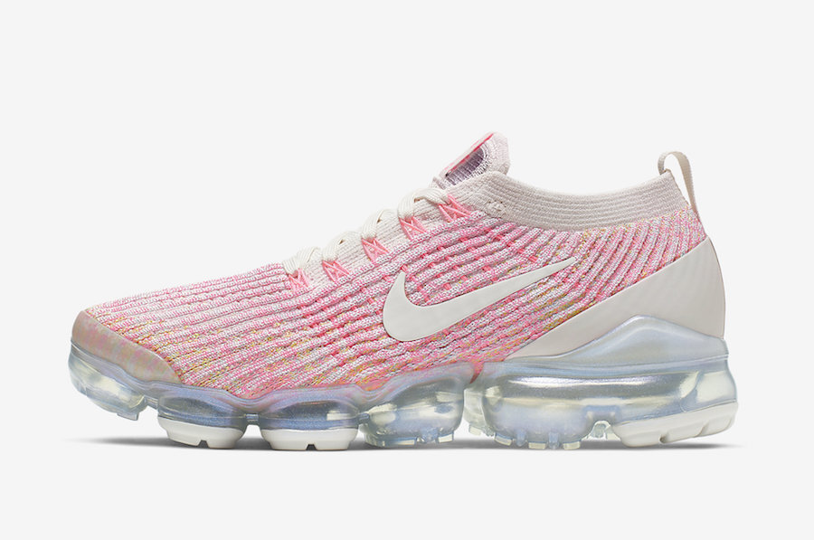 Nike WMNS Air Vapormax FK-3 ホワイト ピンク25cm S + Nike Air Vapormax Flyknit 3 (Pink white) Women's Shoes