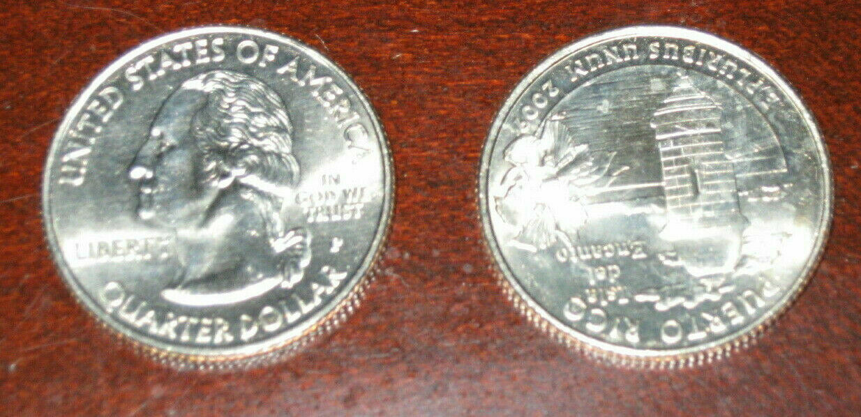 2009 D & P Puerto Rico Territorial Quarter U.S. Mint Brilliant Uncirculated Coin