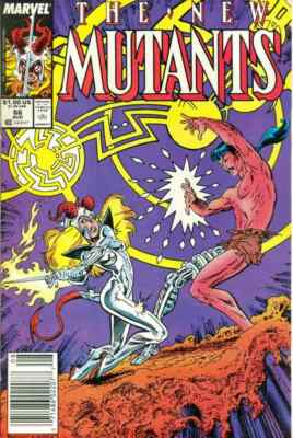 New Mutants, Vol. 1 (66B) Sorcerer's Duel Newsstand Edition Marvel Comics 12-Apr
