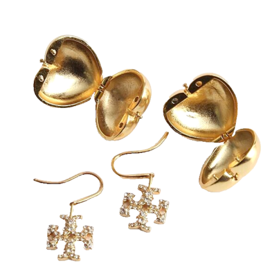 Tory burch heart earrings deals