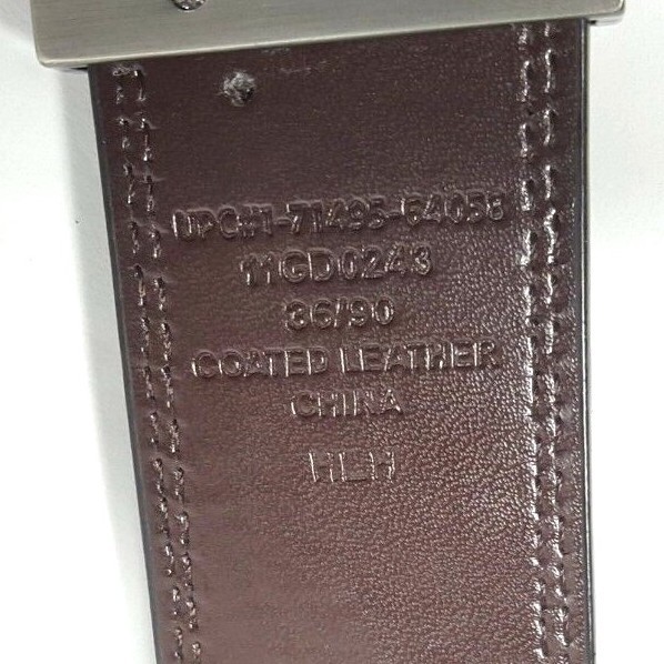 Dickies Mens Reversible Leather Feather Edge Belt Black Brown