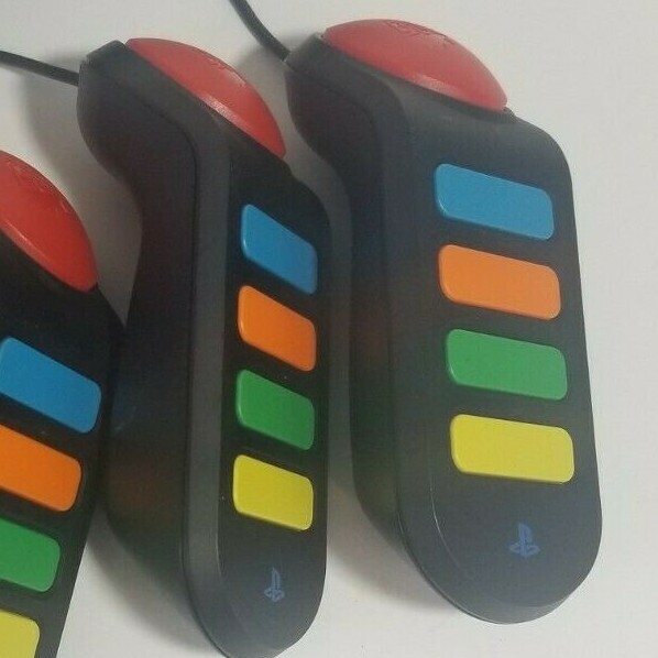 Genuine Sony Playstation Buzz Controllers PS2 PS3 USB Wired Quiz Game Buzzers