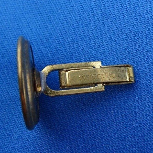 JS2 Vintage Harvey Avedon Remington 12 GA Shell Casing Cufflinks Gold Tone