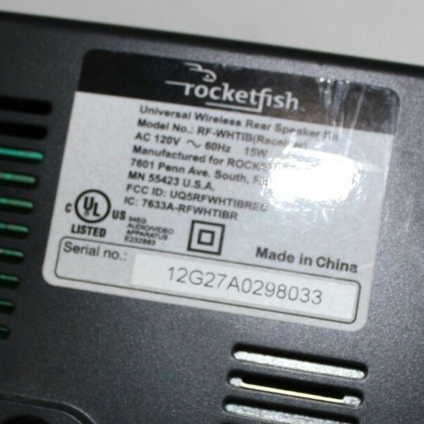 Rocketfish RF-WHTIB (Receiver ONLY) Universal Wireless Rear Speaker Kit