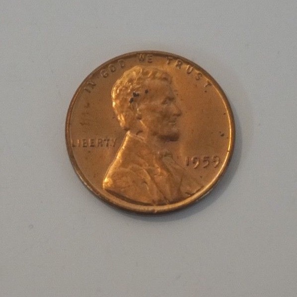 Roll of Uncirculated 1959 US Pennies