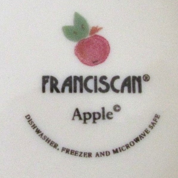 Franciscan APPLE Bread & Butter Plates, Apple Back Stamp, 2004-2011, Set of 8