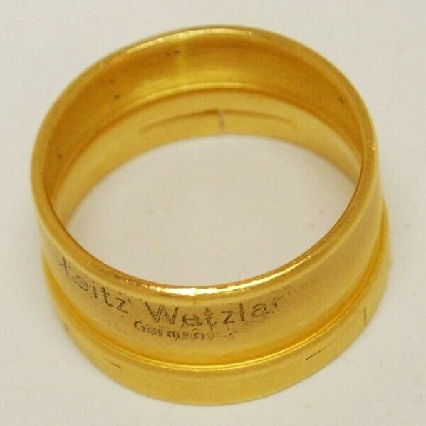 Leica Ernst Leitz Wetzlar, FISON Lens Hood Gold plated for 5 cm Elmar Push On
