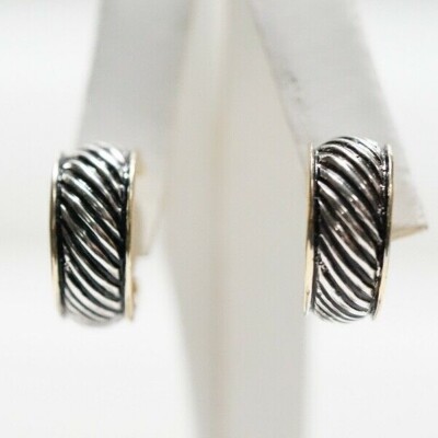Joseph Esposito Ashley Classics - Two-Tone Round 14k Clip-On Earrings