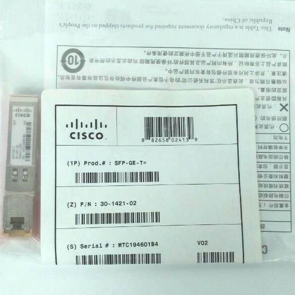 NEW SFP-GE-T EXT 30-1421-02 RJ-45Cisco Genuine SFP Transceiver Module