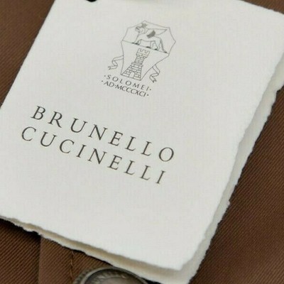 Pre-owned Brunello Cucinelli Nwt$3095  Mens Safari Jacket W/ Logo Buttons Size 48/38us A196 In Brown (please Refer To Note Below)
