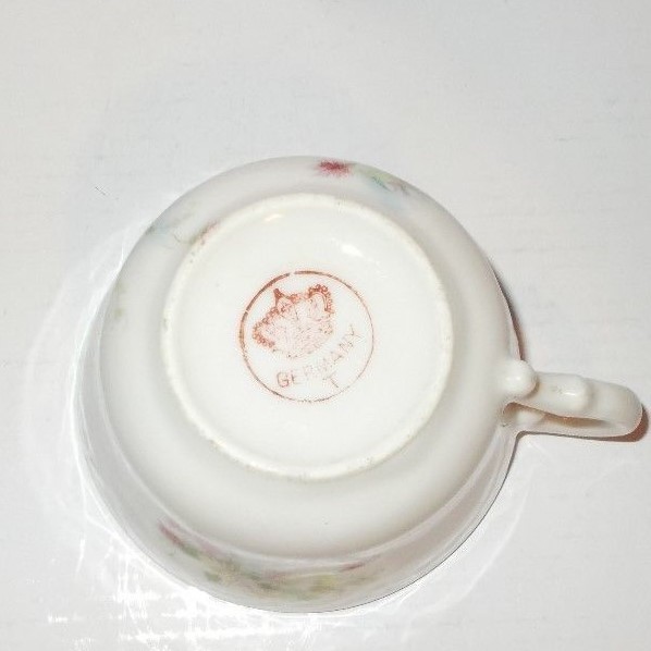 Vintage German Tea Cup floral design with markings no saucer