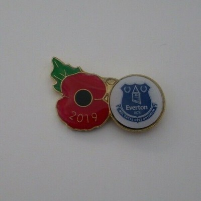 POPPY APPEAL EVERTON F.C. PREMIER LEAGUE FOOTBALL CLUB PIN BADGE 2019