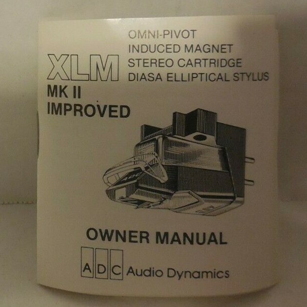 ADC XLM IMPROVED CARTRIDGE AND GENUINE ADC XLM IMPROVED MK II STYLUS