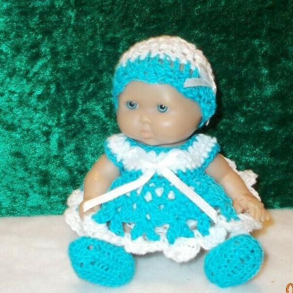 HAND CROCHETED DOLL CLOTHES FITS 5