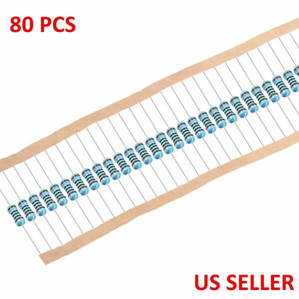 1/4W .25 Watt 1% Tolerance Metal Film Resistor 80 Pieces USA TOP SELLER