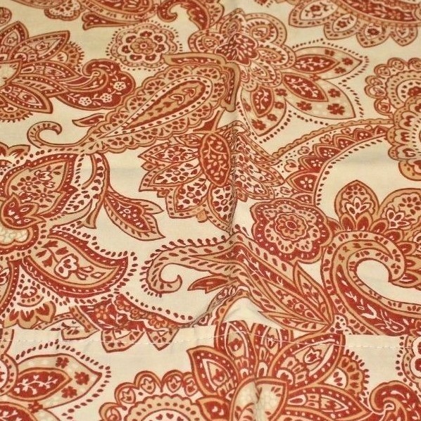 Better Homes Rust Paisley on Cream Cotton Blend Percale Standard Pillowcase Pair