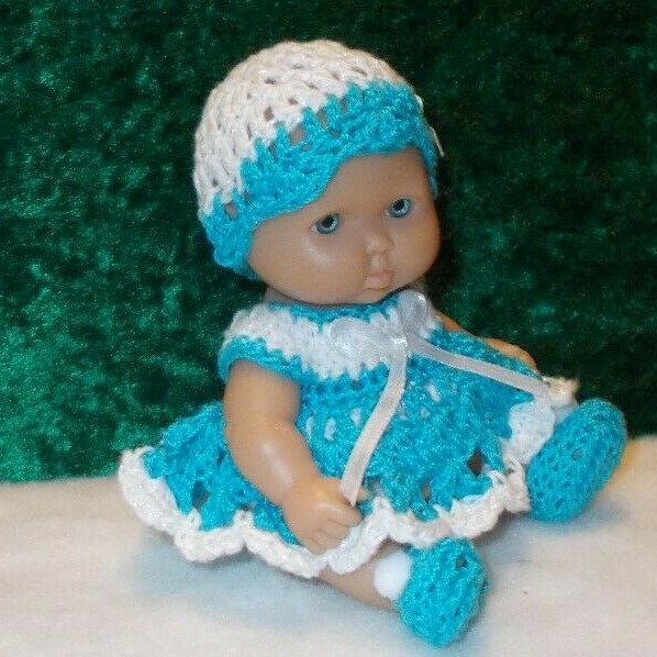 HAND CROCHETED DOLL CLOTHES FITS 5