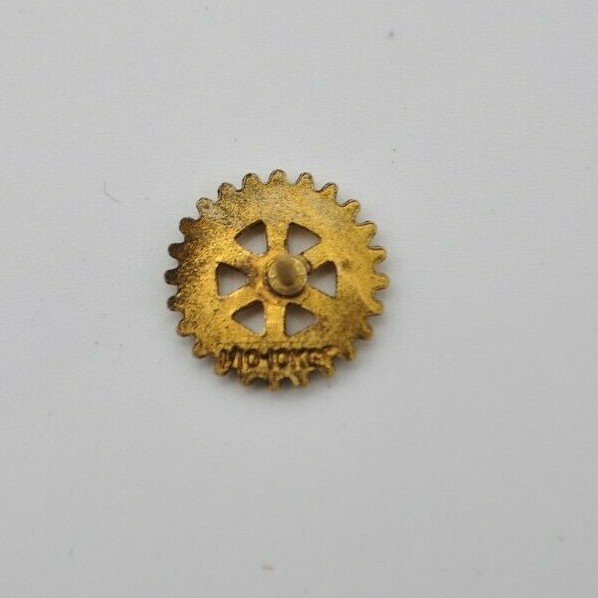 Vtg Rotary International 1/10 10K Gold Fraternal Member Pin Lapel Tie Tack