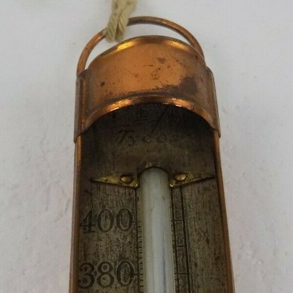 VINTAGE COPPER / STEEL TYCOS THERMOMETER - GRANDALL PETTEE CO. NY - 80-420