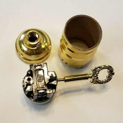 GWTW LAMP KIT WITH 3 TERMINAL SOCKET, NIGHT LIGHT SOCKET,BROWN CORD SET 950J