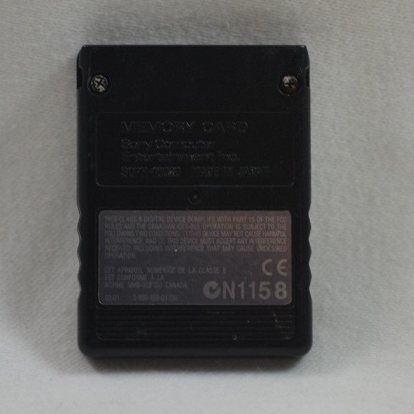 GENUINE SONY PLAYSTATION 2 8MB MEMORY CARD SCPH-10020 BLACK TESTED FREE SHIP