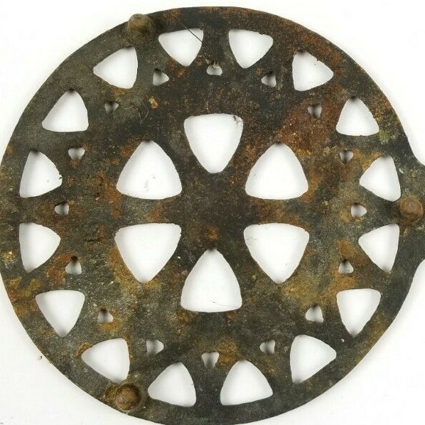 Ornate Vintage Antique Cast Iron Trivet Decor Wall Hanging