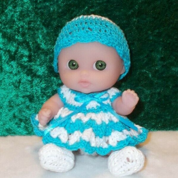 HAND CROCHETED DOLL CLOTHES/fits 5.5