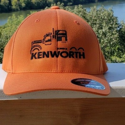 Kenworth W900 Semi Truck Classic Outline Design Flexfit Hat