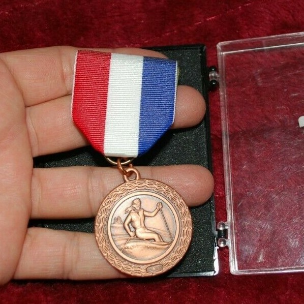 Downhill Skiing medal award blank unmarked
