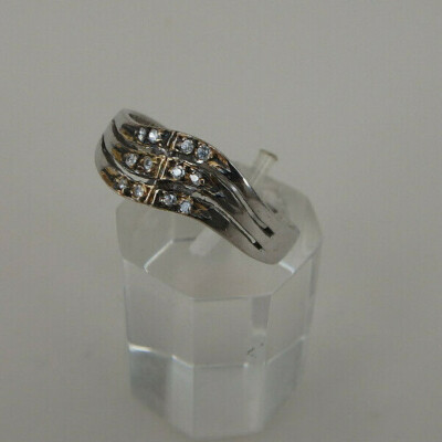 Design Damenring mit Zirkon Sterling Silber - NEU UNGETRAGEN (77421)