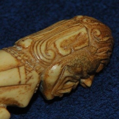 Keris Kris Indonesian Knife Handle; Antler Guardian Of Graveyards