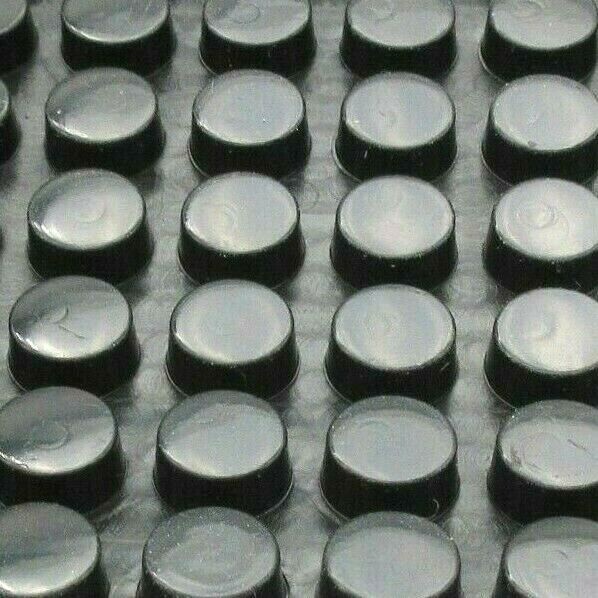 7/16" x 1/4" DxH  Round Rubber Feet with 3M Adhesive Backing Various Pack Sizes